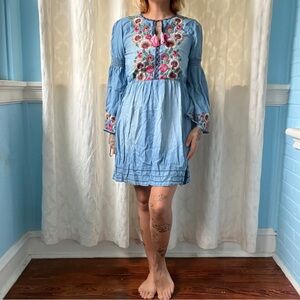 blu & blue [kid] gorgeous embroidered western dress size adult small [kids xxxl]